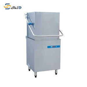 Stainless Steel Commercial Hood Type Dish Washer For Hotel Kitchen