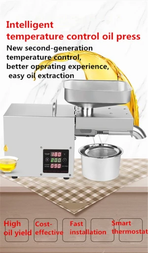 Stainless Steel Mini Oil Press Machine/Sunflower Oil Extractor/Vegetable Seeds Oil Press