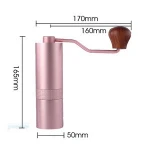 Stainless Steel Portable Burr Coffee Grinder and Faster Hand Crank Coffee Mill with Burr Adjustable Coarseness
