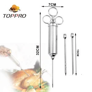 stainless steel Syringe With Measurement And  BBQ tools