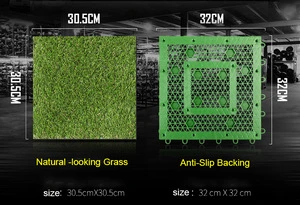 Stock Interlocking artificial grass tile factory direct price