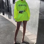 Streetwear Hoodies Dress Sweatshirt Oversized Long Distressed  Wholesale Women Hoodie Clothes Vendors