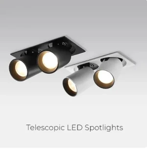 Stretchable Led Downlight 24W 15W 7W COB 110V 220V Recessed Double Heads Led Spotlight