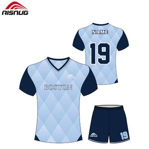 Sublimation new design custom club logo football jersey dri fit soccer wear for kids