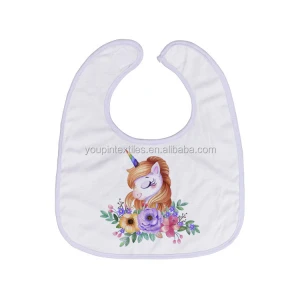 Sublimation Polyester Cotton Baby Bibs for Wholesale