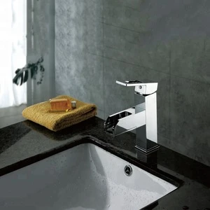 Superior quality artistic brass bathroom accessories led deck mounted basin faucet
