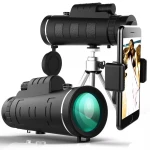 Supplier High Definition Optical Lens 12x50 Smartphone Holder Prism 40*60 Monocular Telescope