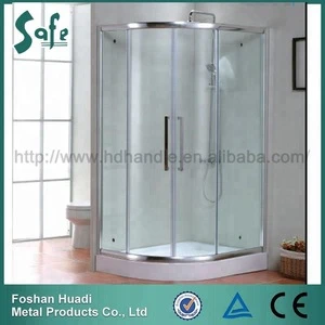 SUS 304 grade stainless steel Arc double open bath shower screen for showersL342