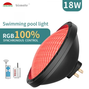 swimming pool lamp 18x1W LED Pool Light PAR56 RGB 12V Remote Controller gx16d