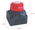 Temank High Standard 3 Position DC12V 200A Current Max Marine Auto Truck Yacht Power Protection Kill Isolator Battery Switch