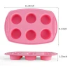 The silicone cake mold 6 even round cake pan jelly pudding dessert chocolate baking tools