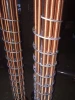 Threaded copper tube shell heat exchanger for sea water and oil/gas heat transfer