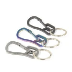 Titanium Horseshoe Keychain Titanium Keyring Clip Key Chain Carabiner D Shape Titanium Keychain Carab