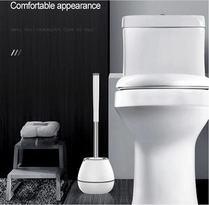 Toilet Brush and Holder TPR Toilet Bowl Brush with Ventilation Holder for Bathroom Toilet Cleaning