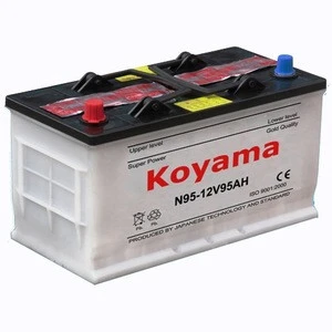 TOP quality 12V95Ah baterias auto dry charged car battery