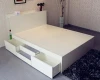 Top quality bedroom furniture panel wooden bed