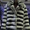 Top quality rex rabbit fur coat for women with suit collar