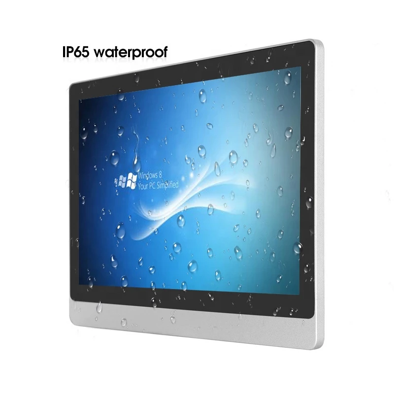 TouchThink 19 21.5 inch ip65 waterproof flat CPU i3 i5 i7 win7 desktop vesa rs232 industrial all in one pc