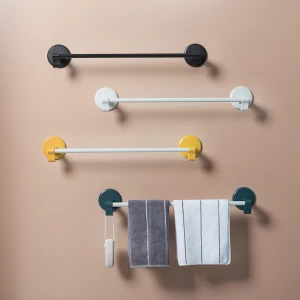 Towel rack free punching seamless bathroom towel rack bathroom toilet Nordic minimalist towel rod