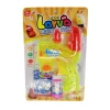 Transparent Red Yellow And Wind up Bubble Gun Bubble Blaster Set with LED Light Up and 1 Bottle  and 2 Bag Bubble Water