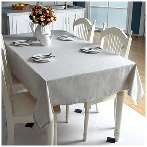 Two tone color cotton linen yarn dyed table cloth