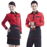 Uniform for waiter and waitress at hotel and restaurant
