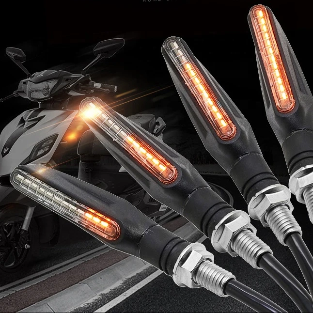Universal 12V LED Motorbike Rear Tail LED Turn Light Flow pattern Turn Signal Indicator turning light motorcycle steering lamp