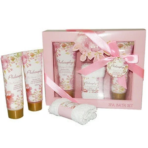 Valentine oem skin care body moisturizing whitening bath spa gift set with private label
