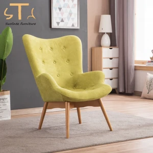 velvet nordic single seat sofa living room sofa fabric upholstery muebles de sala
