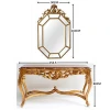 Victorian Reproduction Furniture Sets Console Table and Wall Mirror For Living Room Display