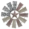 Vintage Colorful Metal Home Garden Decor Star Windmill Wall Art
