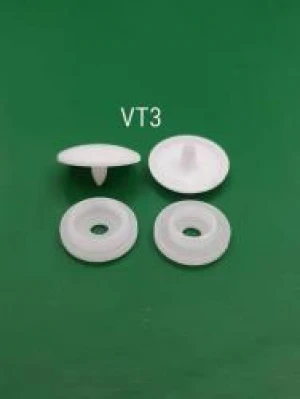 VT3 Eco-Friendly white plastic snap button POM/PP snap button
