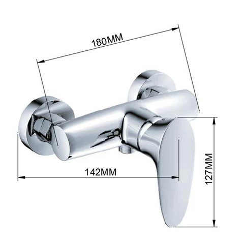 Wall Mount Chrome Bathroom Fittings Bathtub Taps Shower Faucets Brass Shower Mixer