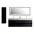 Import wall mounted black double bathroom cabinet vanity from China