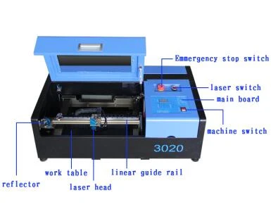 water cooling mode CO2 3020 3040 mini laser cutting machine price