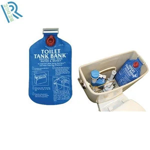 Water saving kits with PVC Toilet tank bank bag blue bag flush tank water saver bag and water saving aerator