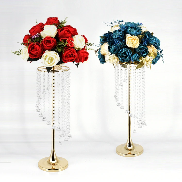 Wedding party decoration road lead metal flower stand , table centerpieces flower holder