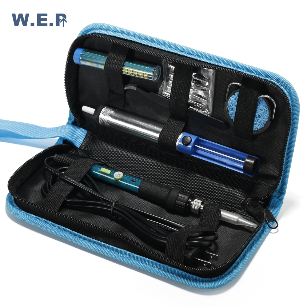 WEP947-III  60W electric soldering iron pen tools kit electric welding set bag package