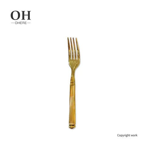 Western traditional classic Morden Luxury knife and fork gold cutlery set  for wedding and rental