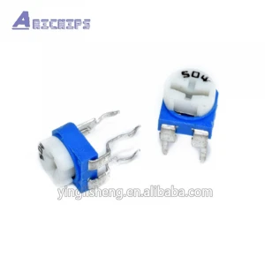 White Blue RM-065 Potentiometer  504 500Kohm 500K  Variable Adjustable trimmer resistor