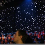 white or black Star light event curtain with LED lighting