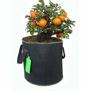 wholesale 10 gallon grow bag black breathable non-woven fabrics felt plants grow bags for garden