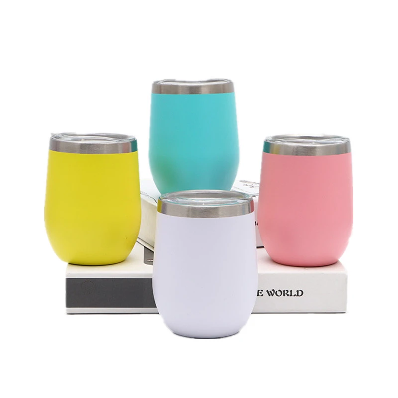 Wholesale 12oz stainless steel 18/8 insulated double walled tumbler cups,wine tumbler with lid