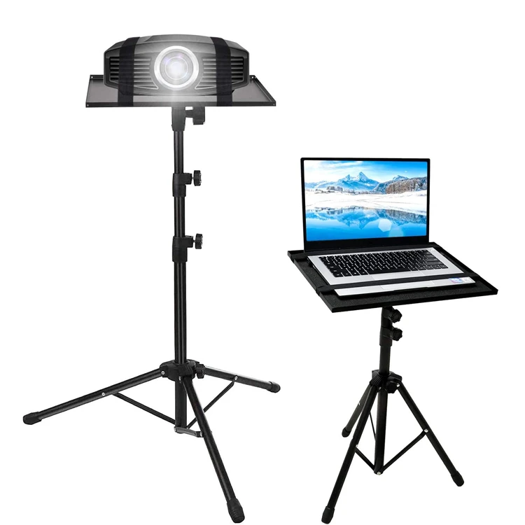 Wholesale Adjustable  Foldable Desktop Floor Stand Mobile Projector Holder Tripod stand with Tray