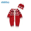 Wholesale Baby Clothing Sets Baby Christmas Long Sleeve Knitted Clothes with Hat