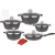 Import wholesale casserole homeware 12sets pots and fry pans home cookware set from China