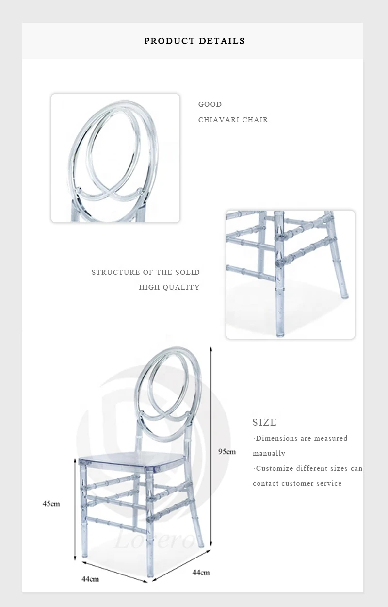 Wholesale Cheap Acrylic Wedding  Transparent Resin Chiavari Phoenix Chair