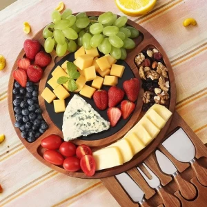 Wholesale Cheese Cutting Board and Knife Set Charcuterie Board Set and Cheese Serving Platter Cheese Board Set