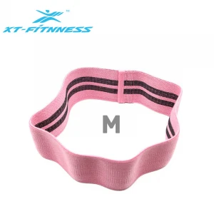 Wholesale Custom Logo Glute Workout Elastic Fitness Pink Workout Booty Exercise Circle Resistance Fabric Hip Bands