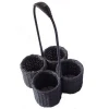 Wholesale Custom Plastic Weaving Hanging Basket Cheap Wrought Iron Wall Basket Holder Flowerpot